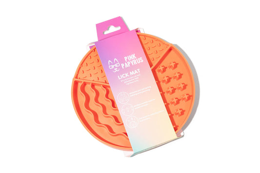 Orange Dog & Cat Lick Mat