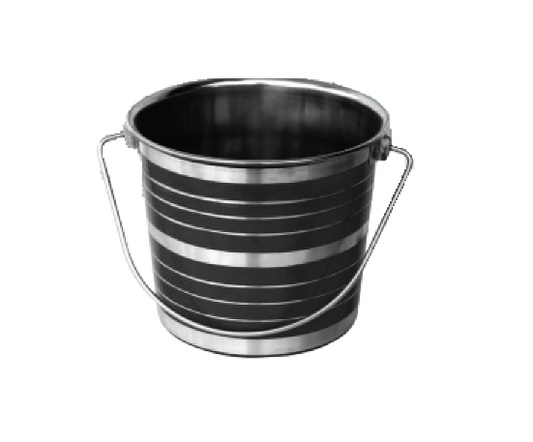 Colored Heavy Stainless Steel Round Black