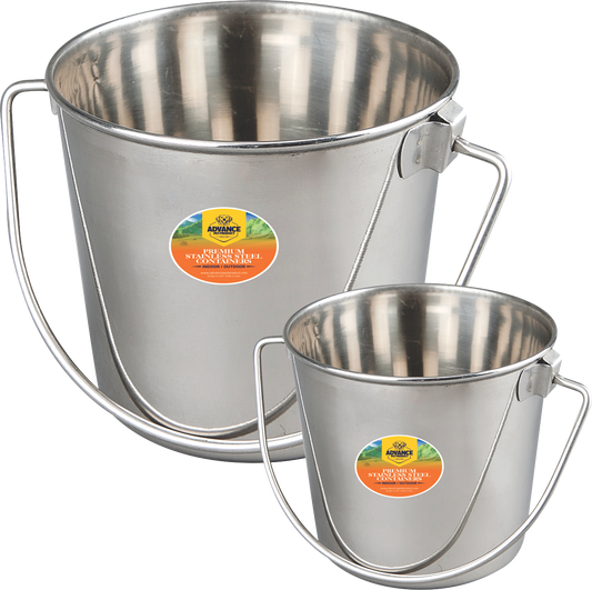 Heavy Stainless Steel Round Bucket