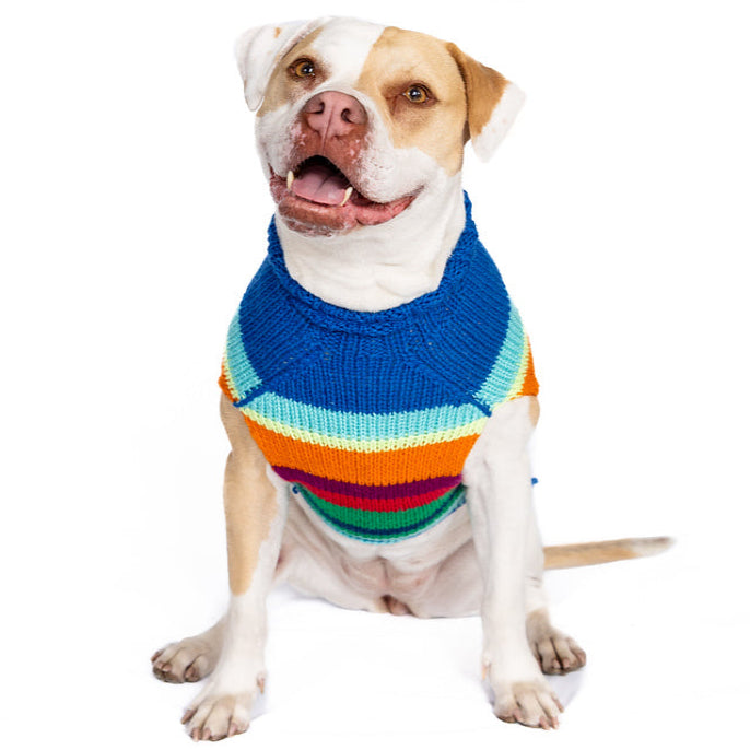 Royal Stripe Alpaca Dog Sweater