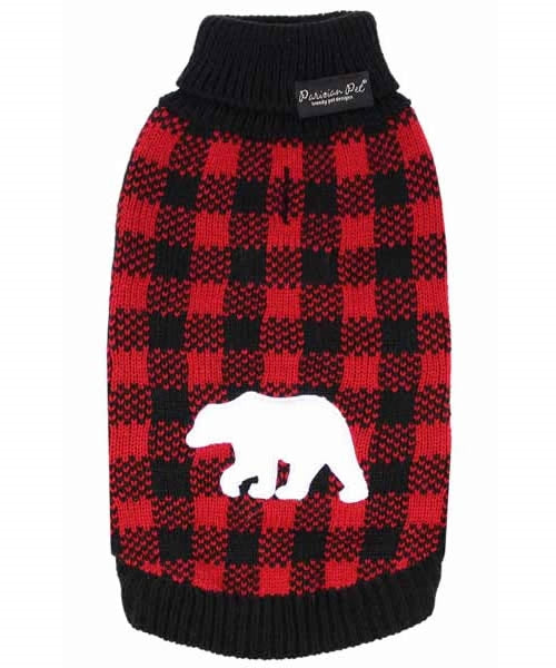 Buffalo Checkered Sweater - Polar Bear