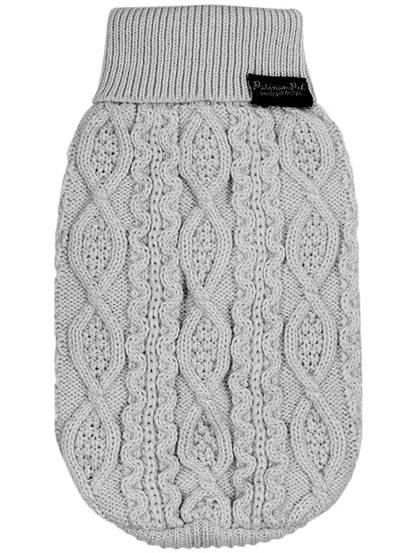 Cable Knit Sweater - Cloud Gray