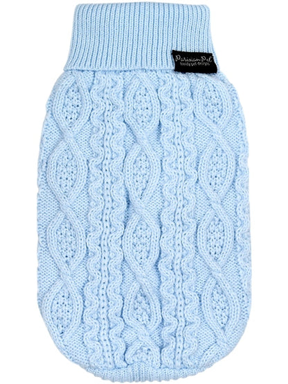 Cable Knit Sweater - Powder Blue