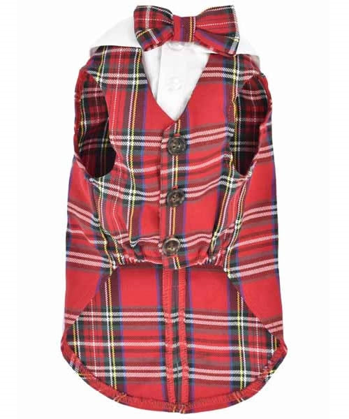 Tartan Tuxedo - White/Red