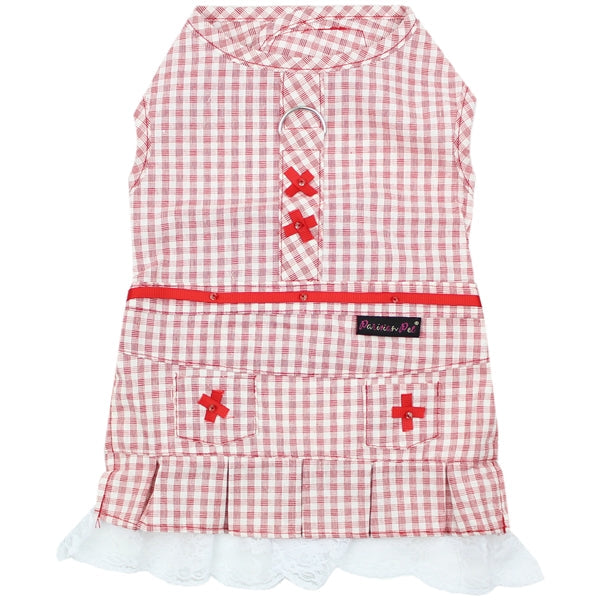 Gingham Countryside Dress - Red