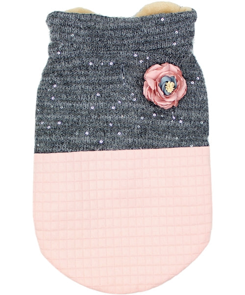 Fancy Flower Quilted Jacket - Pink