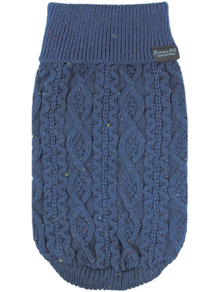 Cable Knit Sweater - Navy Blue