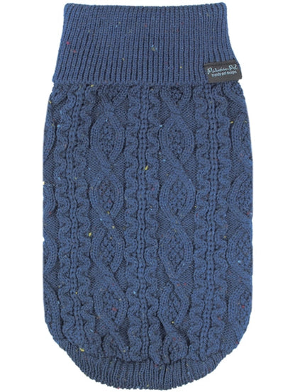 Cable Knit Sweater - Navy Blue