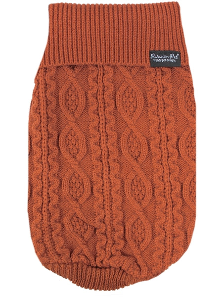 Cable Knit Sweater - Terracotta