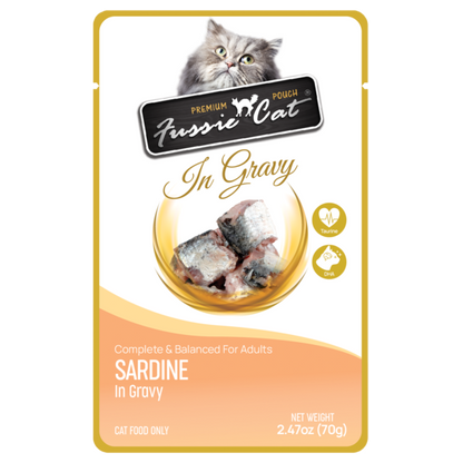 Fussie Cat Pouch Premium Sardine in Gravy