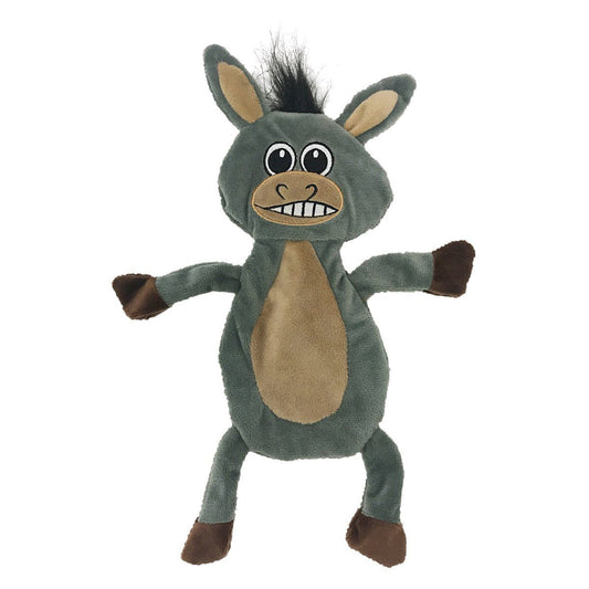12" Donkey Crinkle Flat Dog Toy