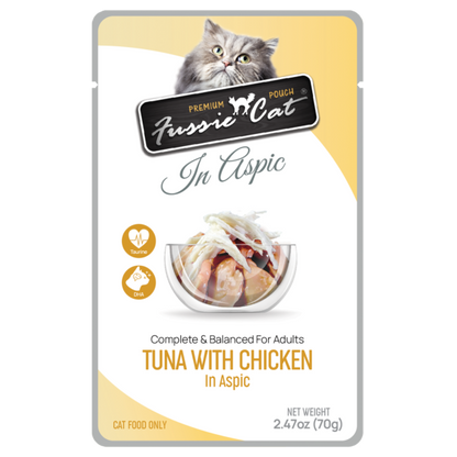 Fussie Cat Pouch Tuna/Chicken in Aspic