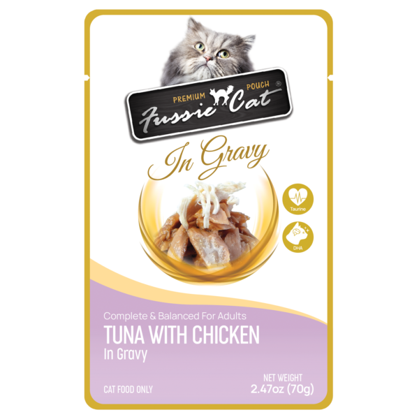 Fussie Cat Pouch Tuna with Chicken in Gravy