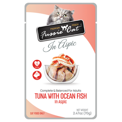 Fussie Cat Pouch Tuna/Oceanfish in Aspic