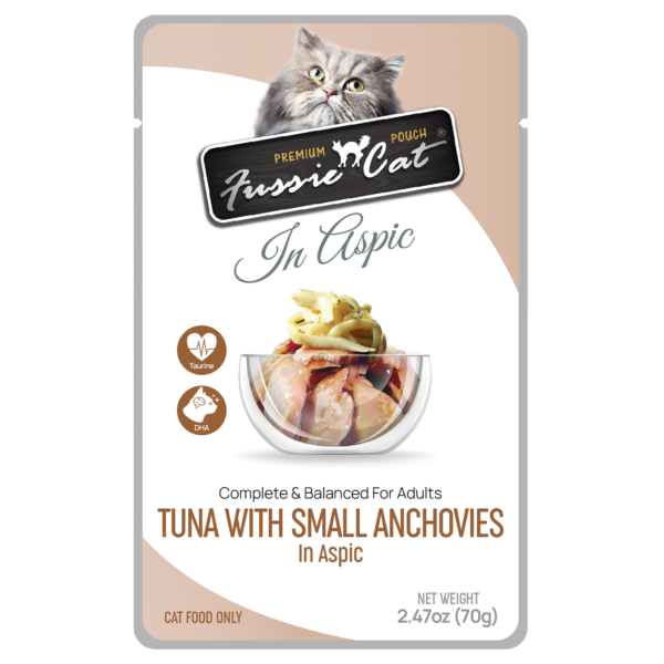 Fussie Cat Pouch Tuna with Small Anchovies in Aspic