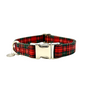 Urban Dog Stars Adjustable Collar - Red Plaid