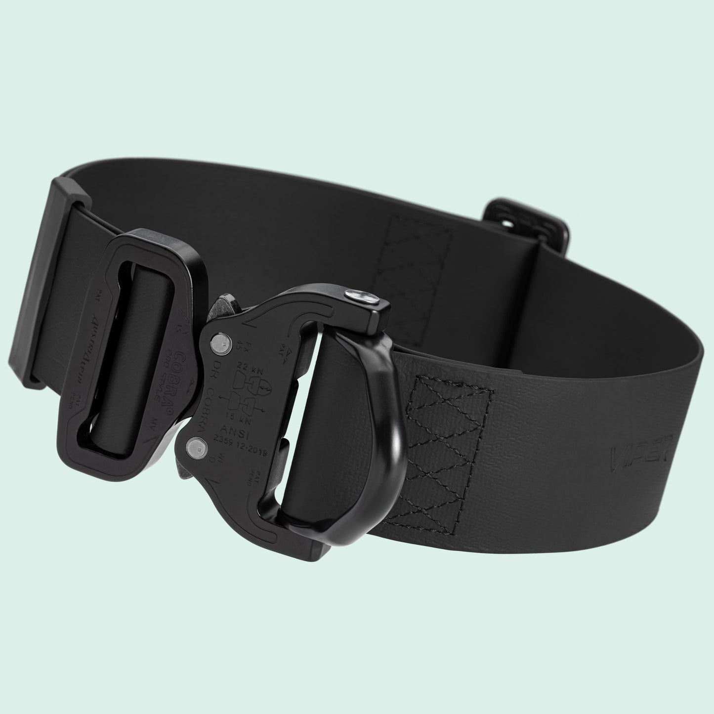 Viper BioThane Tactical Dog Collar with Cobra Buckle, 1.75" Wide