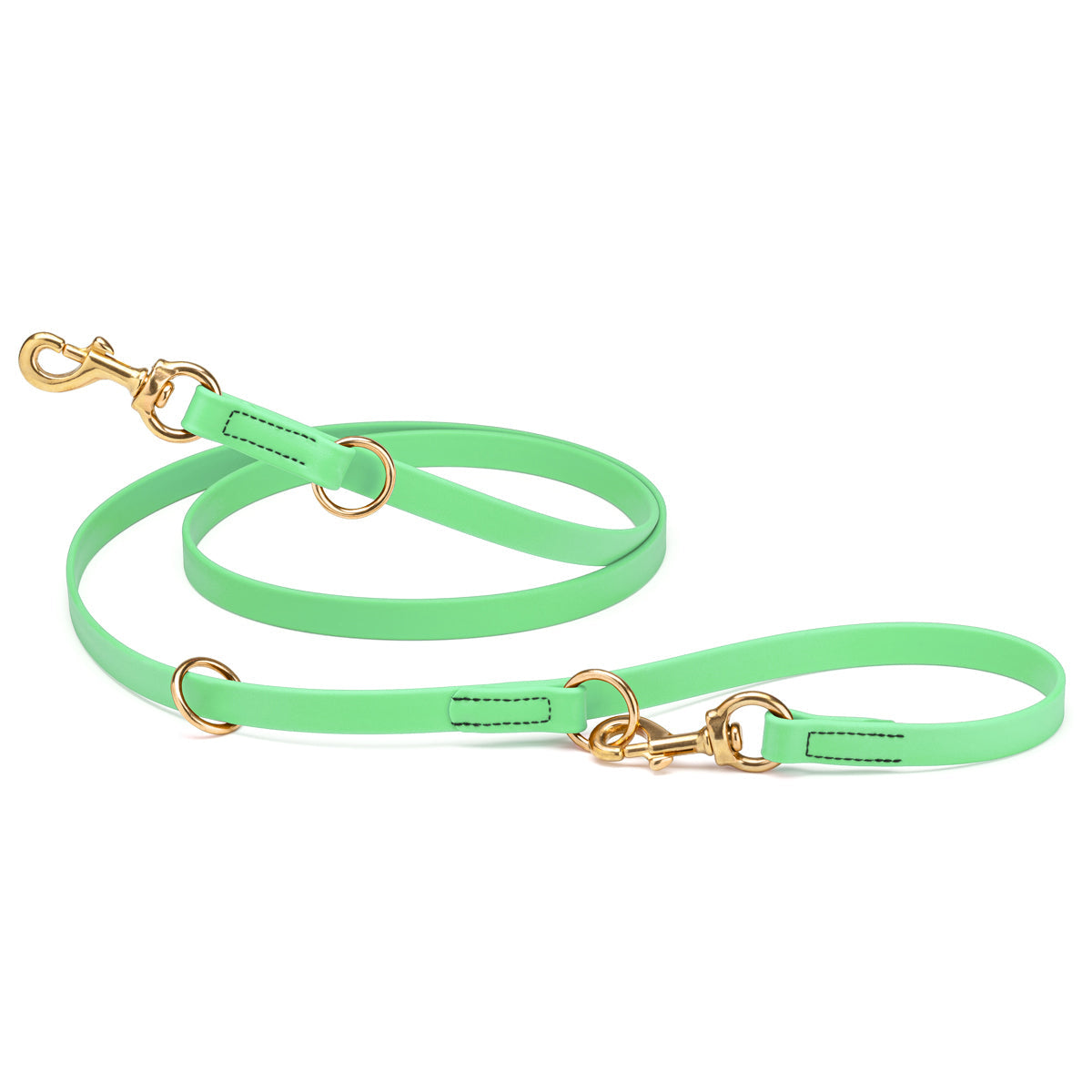 Viper Biothane Adjustable Multi-Purpose Dog Leash with Brass Hardware, 7FT