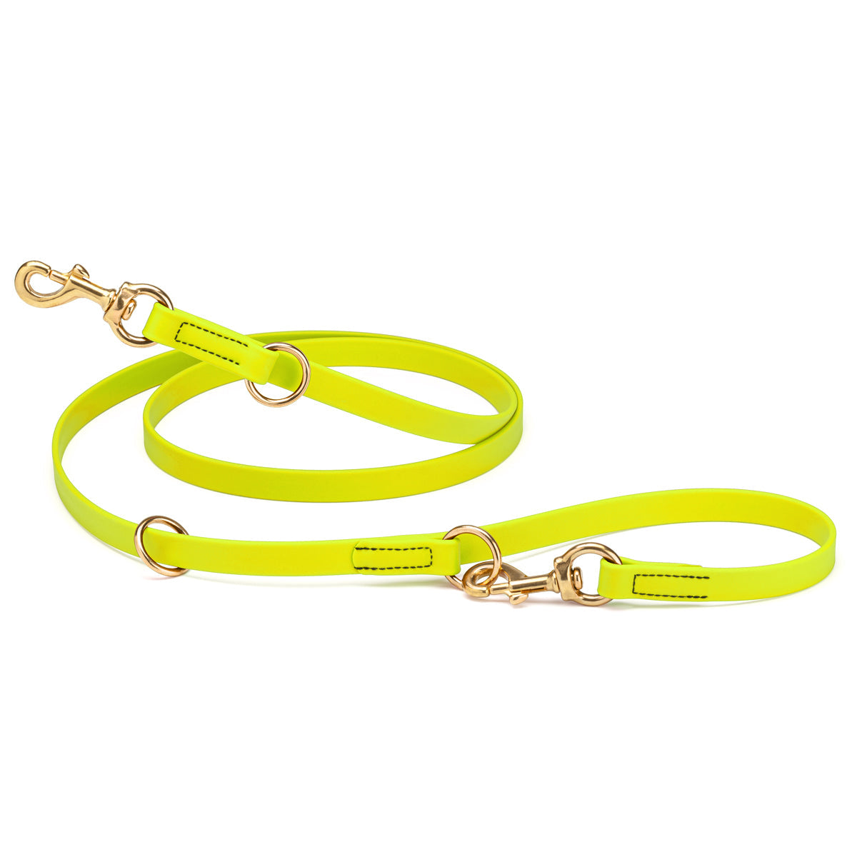 Viper Biothane Adjustable Multi-Purpose Dog Leash with Brass Hardware, 7FT