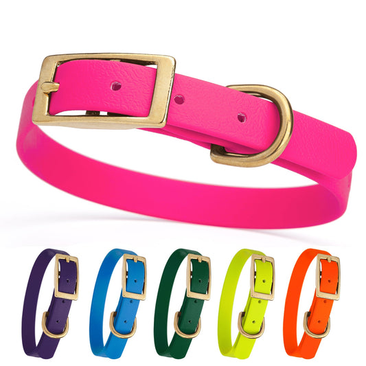 Viper Biothane Waterproof Collar - Brass Hardware - Size S (12 to 15 inches)