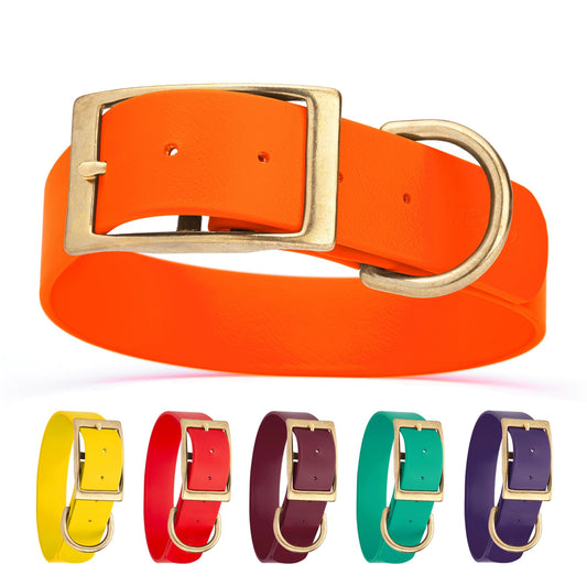 Viper Biothane Waterproof Collar - Brass Hardware - Size L, 1.5 in Wide (16 to 20 inches)