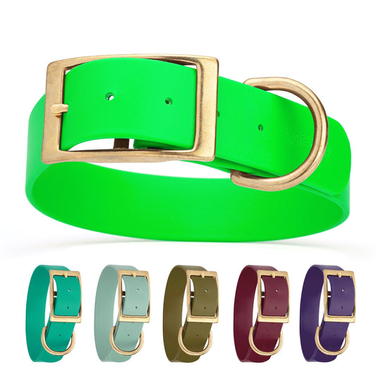 Viper Biothane Waterproof Collar - Brass Hardware - Size XXL, 1.5 in Wide (24 to 28 inches)