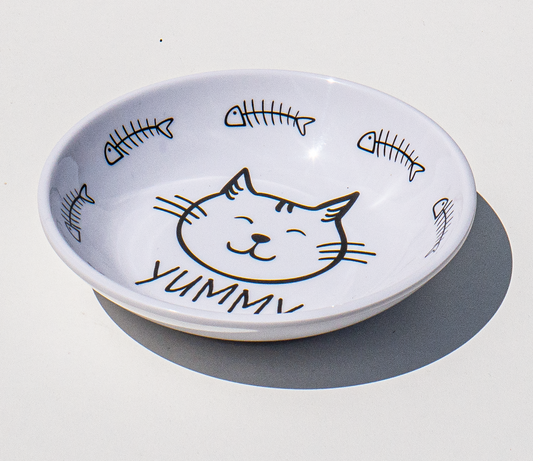 Black & White Yummy Pet Saucer