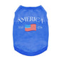 Fun T-Shirt - NEW - America Dog Shirt - Blue