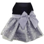 Dress - Black Velvet with Gray Snowflake Skirt