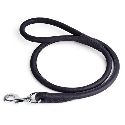Soft Leather Round Dog Lead
