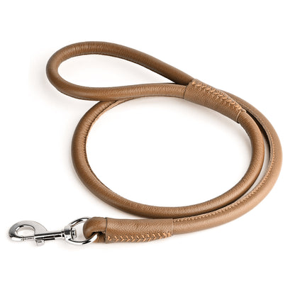 Soft Leather Round Dog Lead