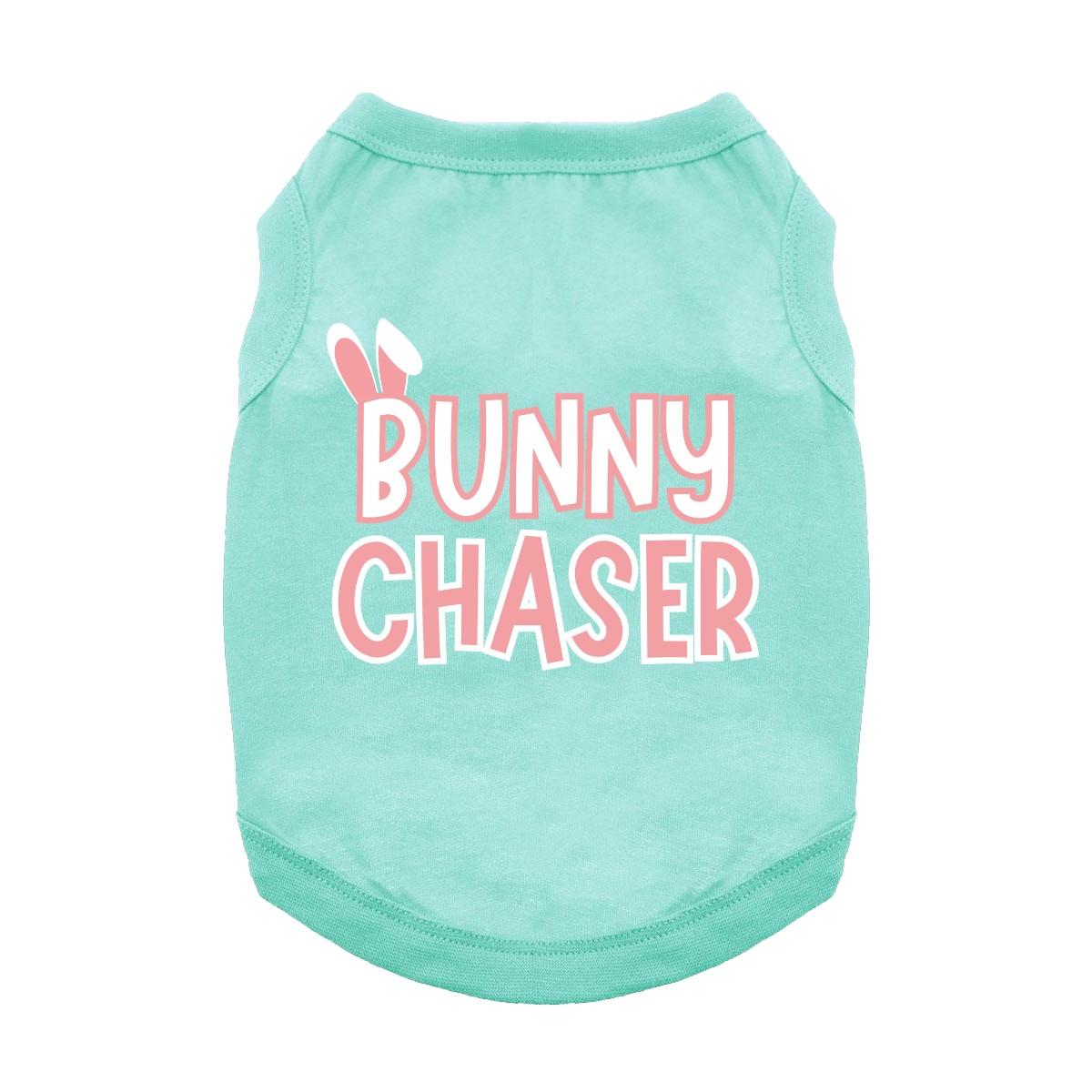 Fun T-Shirt - Bunny Chaser Dog Shirt - Teal