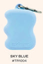 Sky blue Springer silicone dog treat dispenser with metal carabiner clip