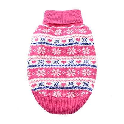 Sweater - Snowflake and Hearts - Pink