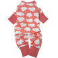 Cuddle Pup Pajamas - Fluffy Clouds - Coral