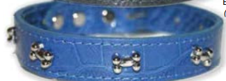 Signature Leather Faux Ostrich Collars (Bones)