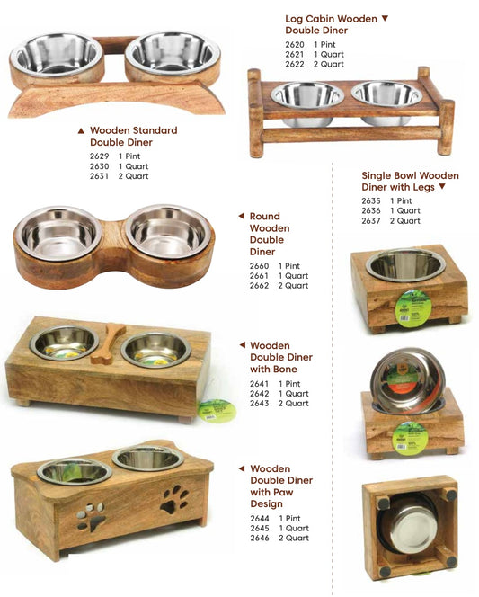 Wooden Raised Diners and Feeders