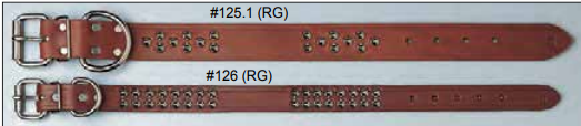 Bully™ Ornamented Leather Collars (2 Row Cone - RG)