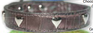 Signature Leather Faux Ostrich Collars (Hearts)