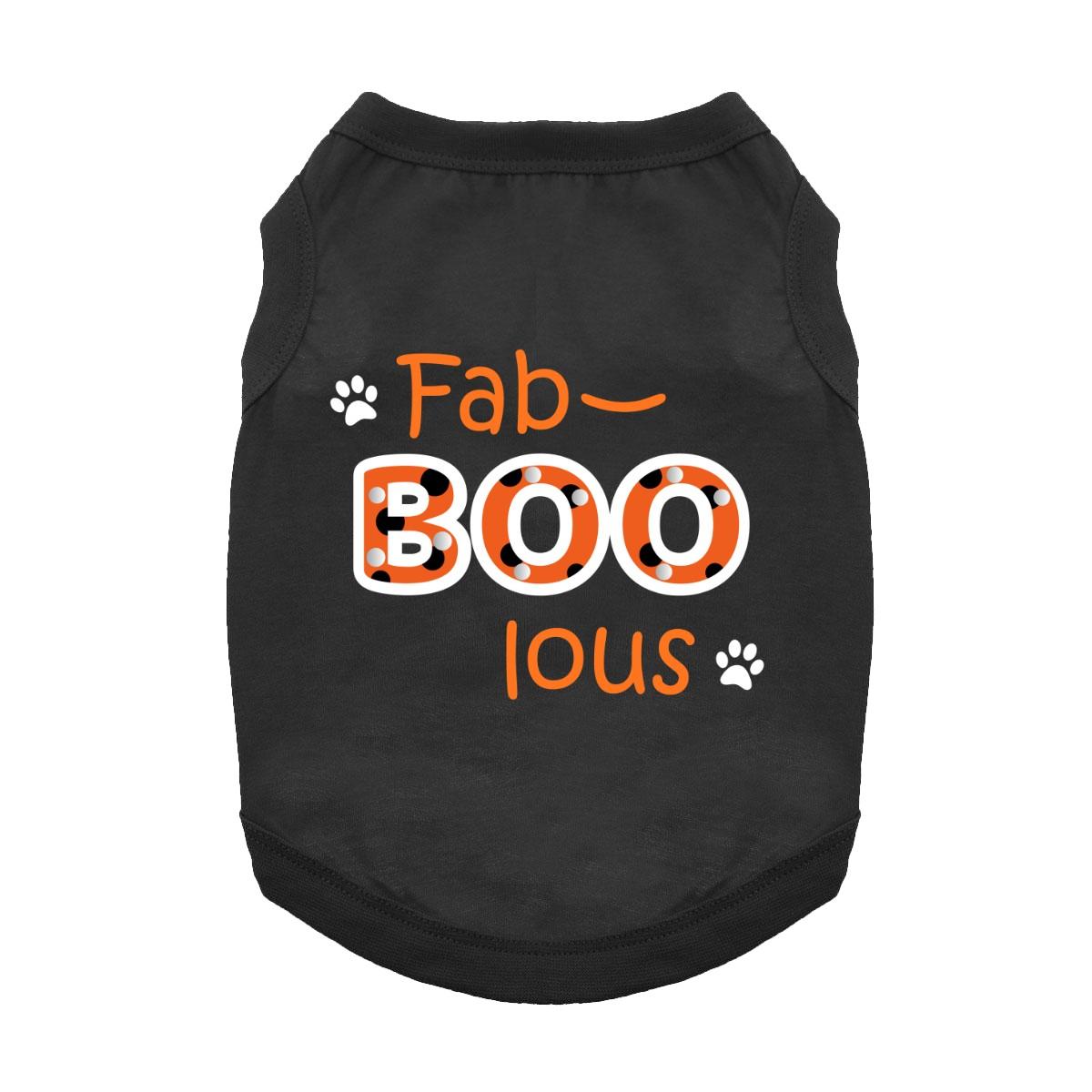 Fun T-Shirt - Fab-BOO-lous Dog Shirt - Black