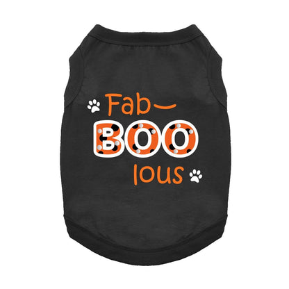 Fun T-Shirt - Fab-BOO-lous Dog Shirt - Black