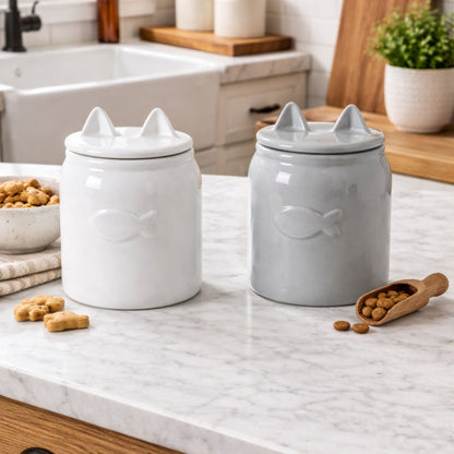 Felix Ceramic Cat Treat JAr - Park Life Designs