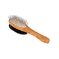 Dual Sided Pet Brush - Natural and Alloy Pin, Bamboo Handle