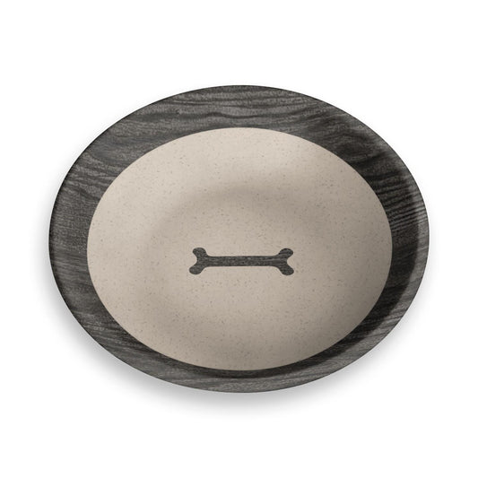 Gray French Oat Pet Saucer