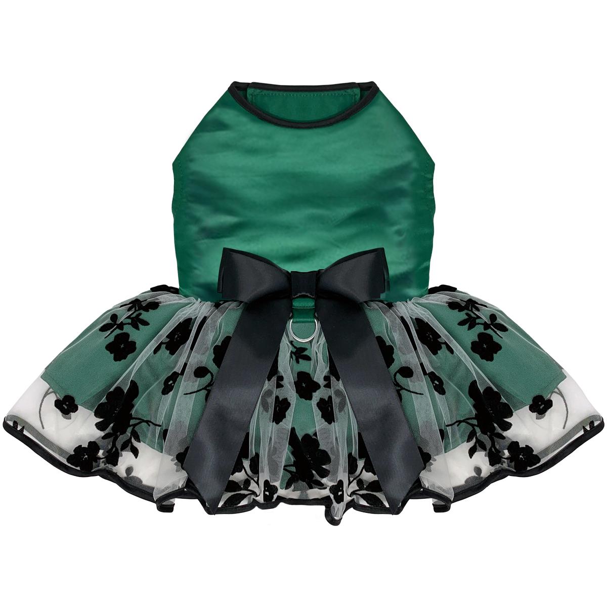 Green & Black Satin