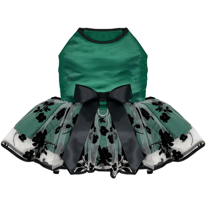 Green & Black Satin
