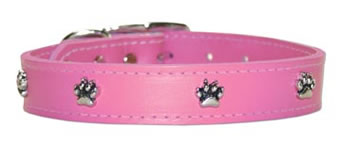 Signature Leather Collar (Bones) - 1/2" x 14"