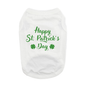 Fun T-Shirt - Happy St. Patrick's Day Dog Shirt - White