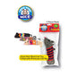 Chilly Woolly Mice logo and three hand-knit wool cat toys, one in packaging