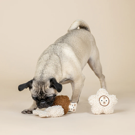 MEADOW BLOOMS MIX MATERIAL PATCHWORK MINI DOG TOY 3 PIECE SET Case of 4